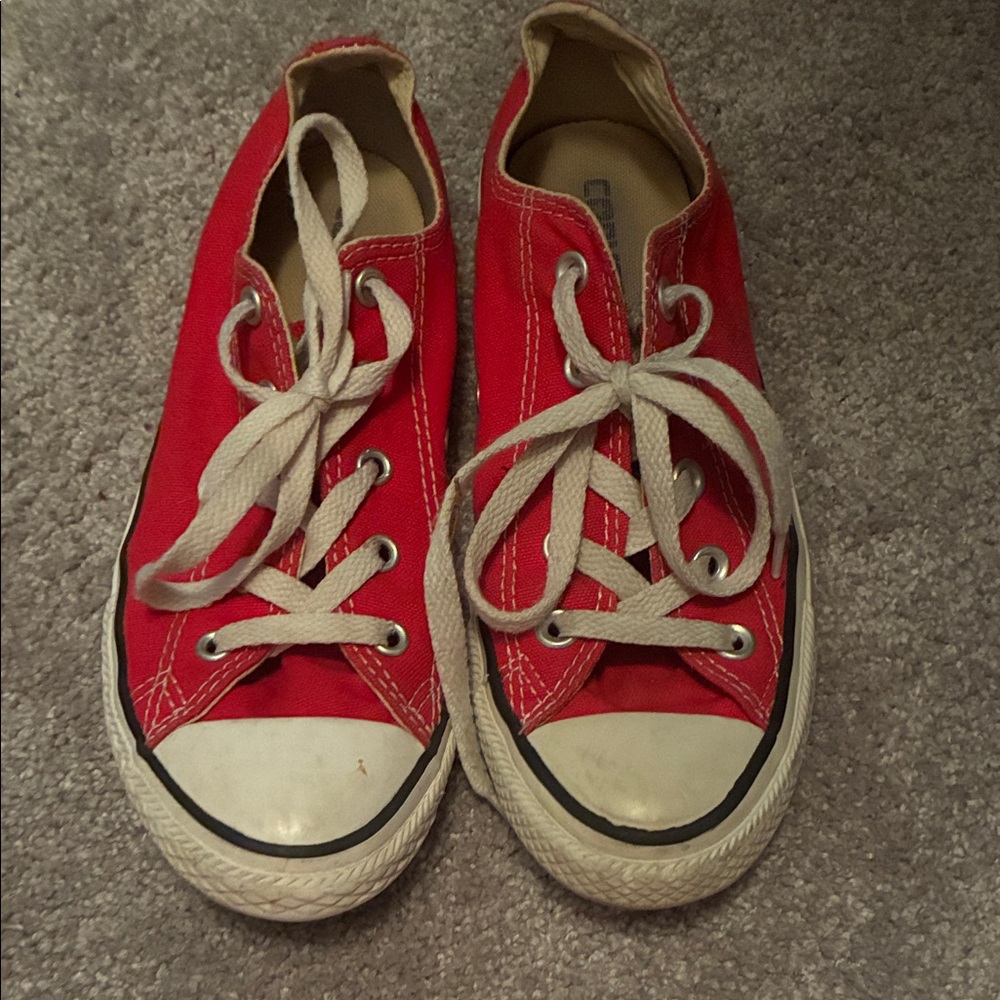Converse Red Canvas Sneakers